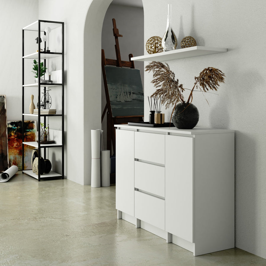 Kommode – CLP – Funktionale Kommode mit 2 Türen und 3 Schubladen