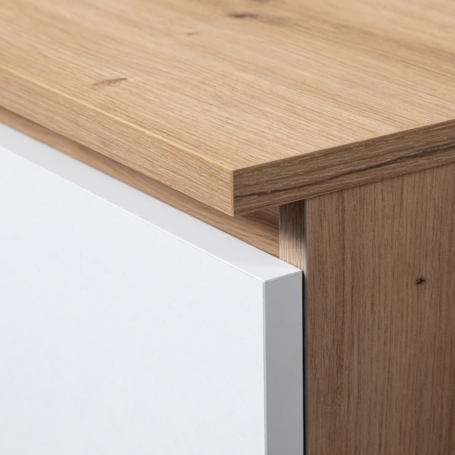 Kommode – CLP – Funktionale Kommode mit 2 Türen und 3 Schubladen