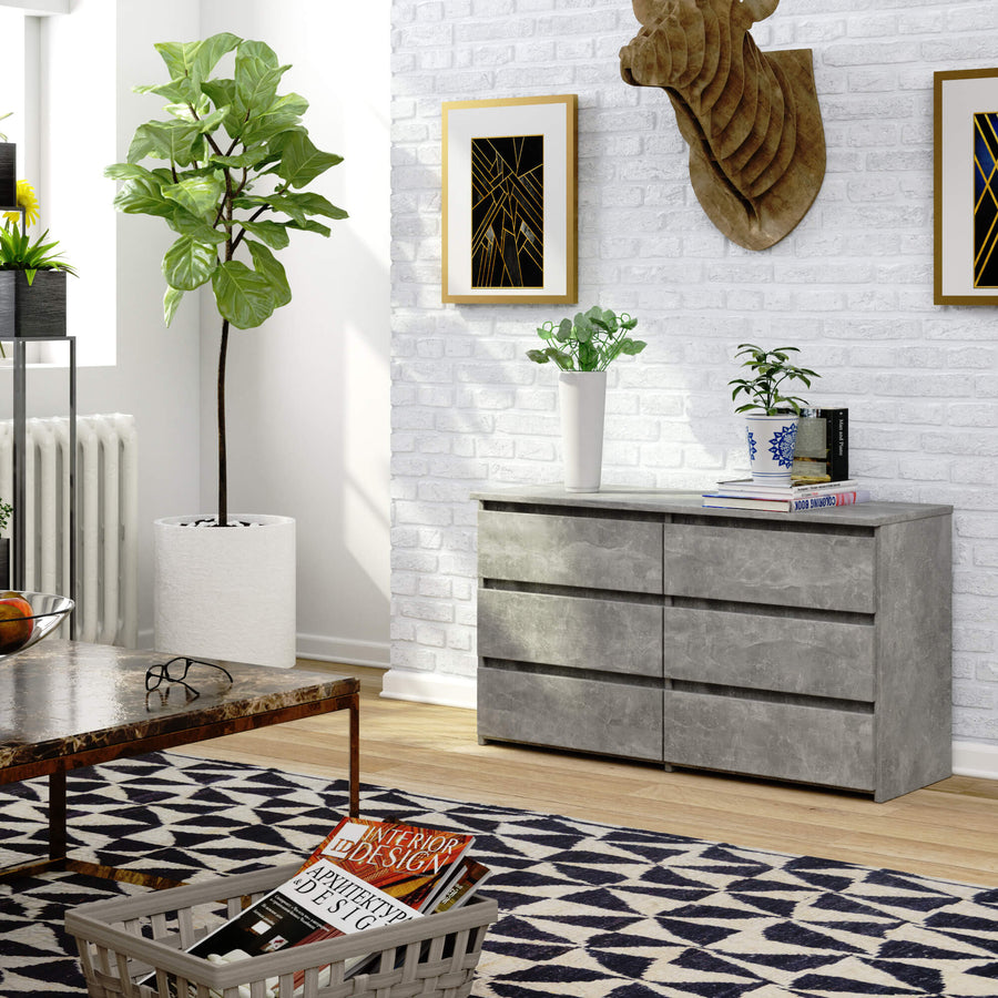 Kommode – CLP – Kompaktes Design mit sechs Schubladen