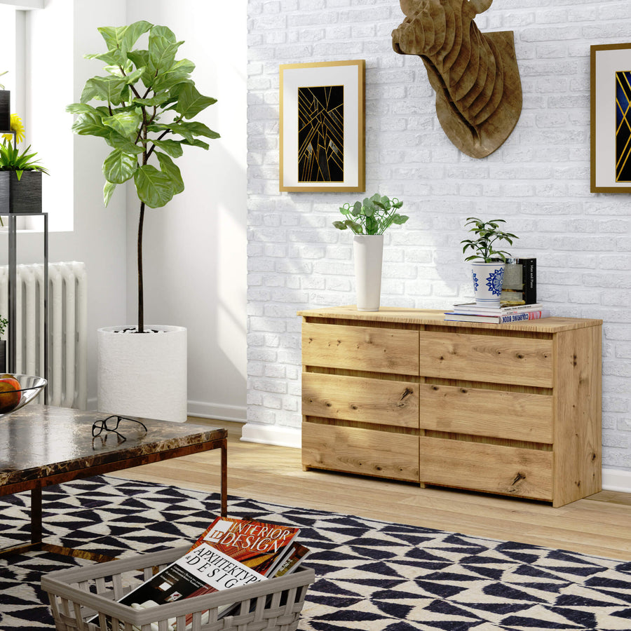Kommode – CLP – Kompaktes Design mit sechs Schubladen