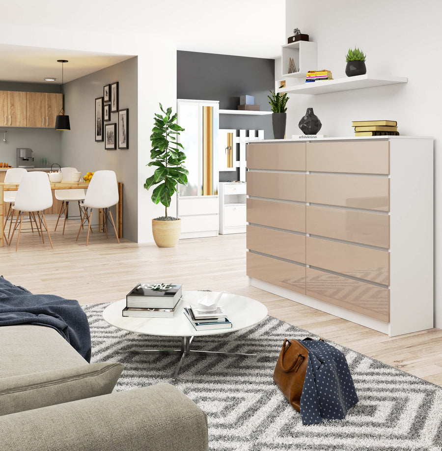 Kommode – Eleganz und Ordnung mit 10 geräumigen Schubladen