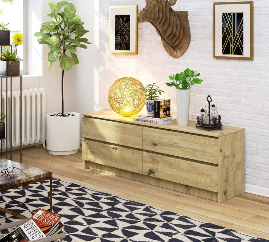 Kommode – CLP – Großzügiges Design mit 4 Schubladen und breiter Ablagefläche