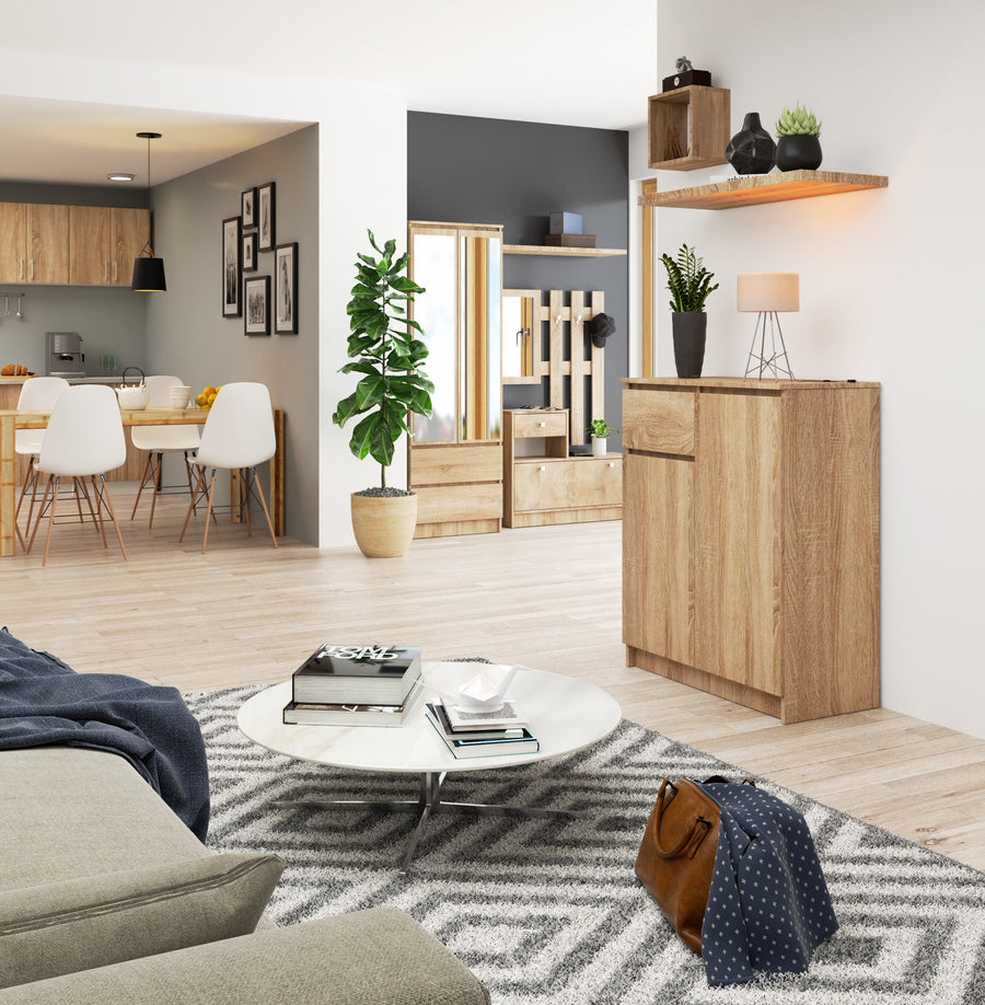 Kommode – Kompakte Aufbewahrung mit Tür- und Schubladenkombination