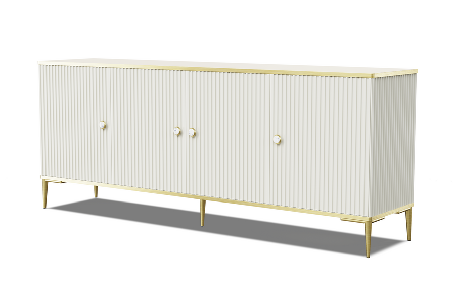 Kommode – PETRA – 182 cm Elegante Anrichte mit Fräsung und Stauraum