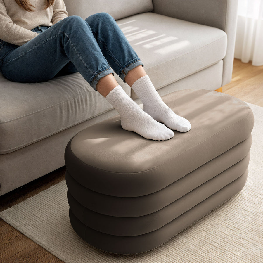 Sitzhocker – PUFFO – Elegante Veloursbank mit praktischer Aufbewahrung