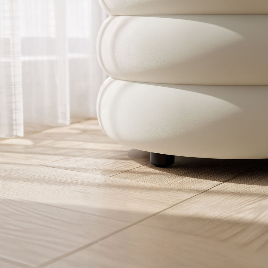 Sitzhocker – PUFFO – Elegante Veloursbank mit praktischer Aufbewahrung