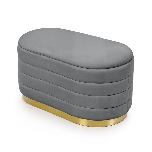 Sitzhocker – BELLA – Elegante Veloursbank im modernen Glamour Stil