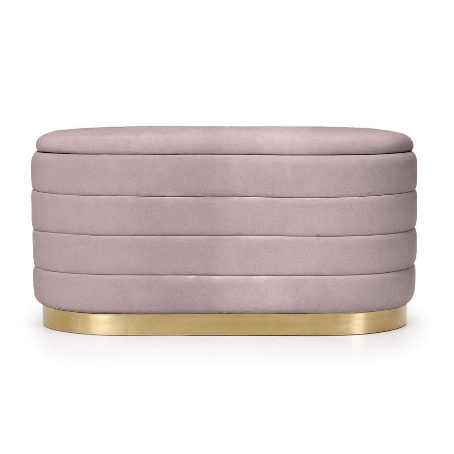 Sitzhocker – BELLA – Elegante Veloursbank im modernen Glamour Stil