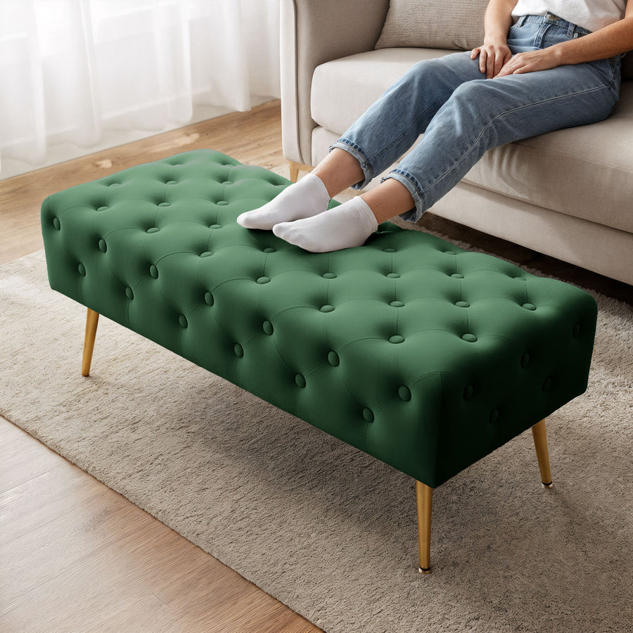 Sitzhocker – MONACO – Elegante Veloursbank im luxuriösen Glamour Stil