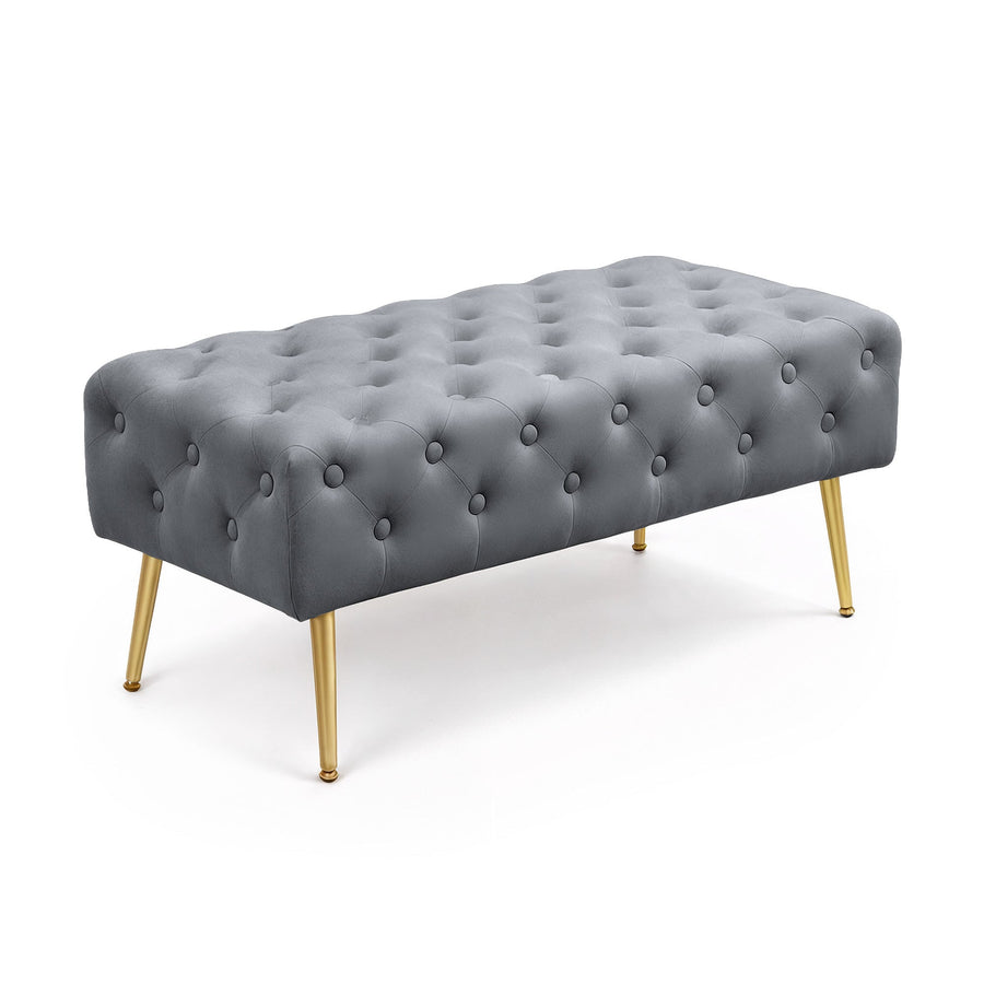 Sitzhocker – MONACO – Elegante Veloursbank im luxuriösen Glamour Stil
