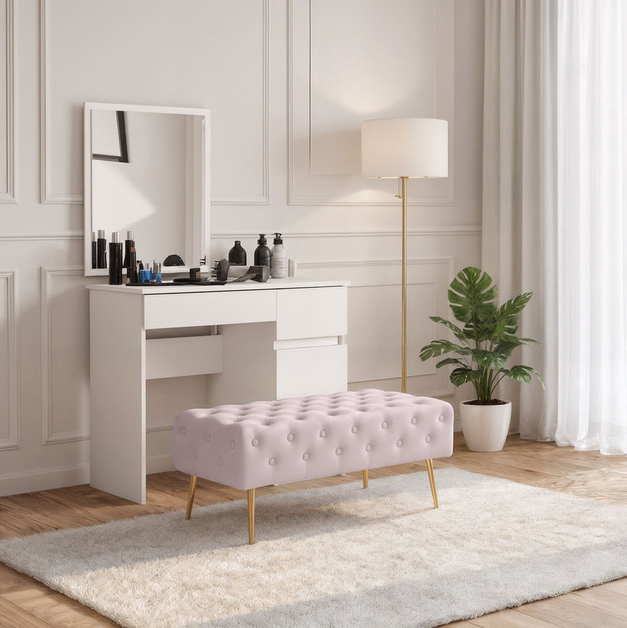Sitzhocker – MONACO – Elegante Veloursbank im luxuriösen Glamour Stil