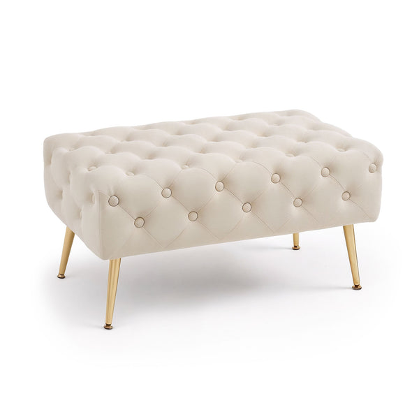Sitzhocker – MADRID – Elegante Velourbank im Glamour Stil