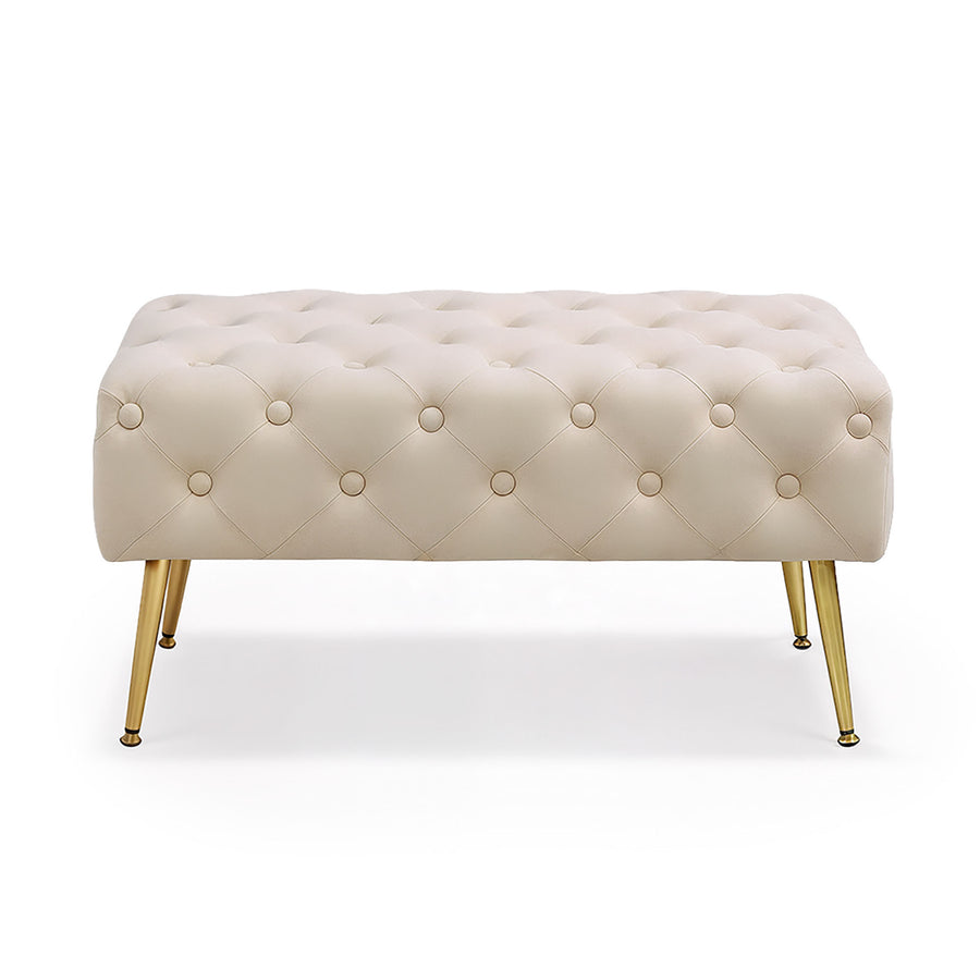 Sitzhocker – MADRID – Elegante Velourbank im Glamour Stil