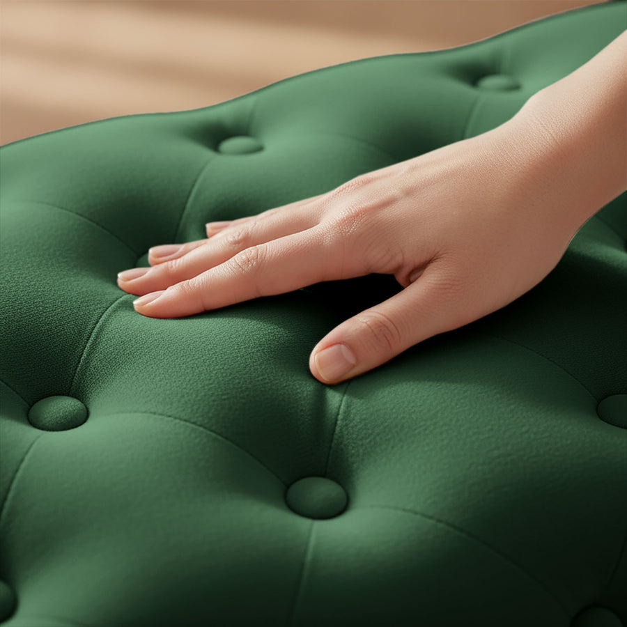 Sitzhocker – MADRID – Elegante Velourbank im Glamour Stil