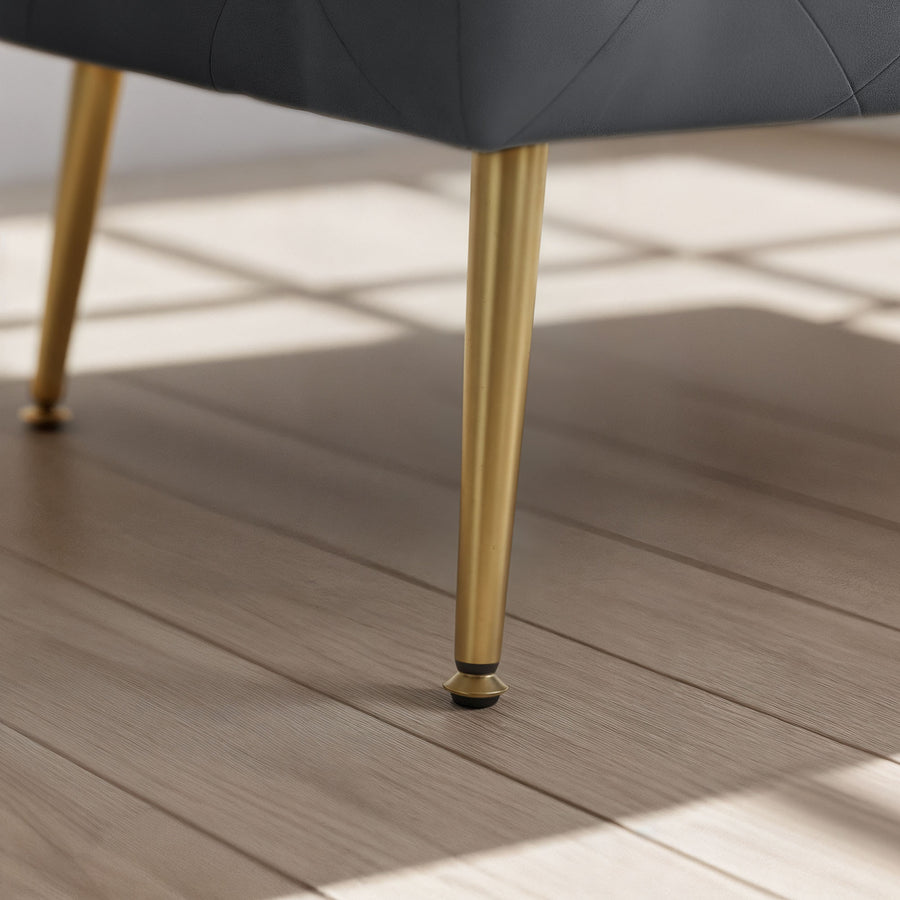 Sitzhocker – MADRID – Elegante Velourbank im Glamour Stil