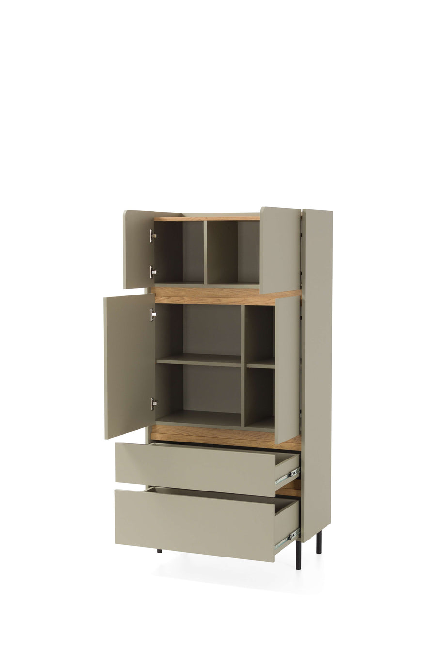 Schlafzimmer Set – LUCA System – 6 Teile, Beige – Funktionales Jugendzimmer mit modernem Design, ohne Matratze