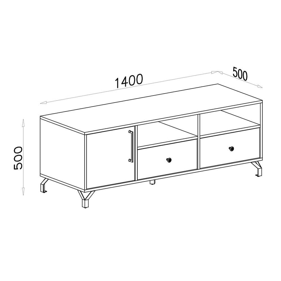 Wohnzimmer Set – 6 Teile – BERGEN System – Weiß – Modernes Design mit viel Stauraum