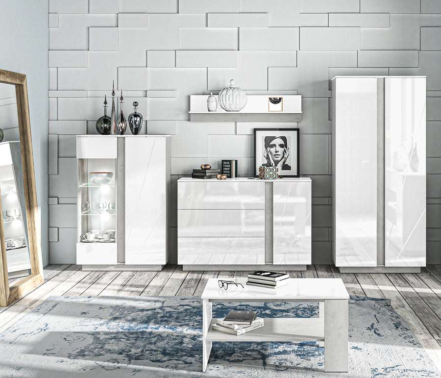 Couchtisch – LUMENS 10 – Edles Design mit stilvollem Silberakzent