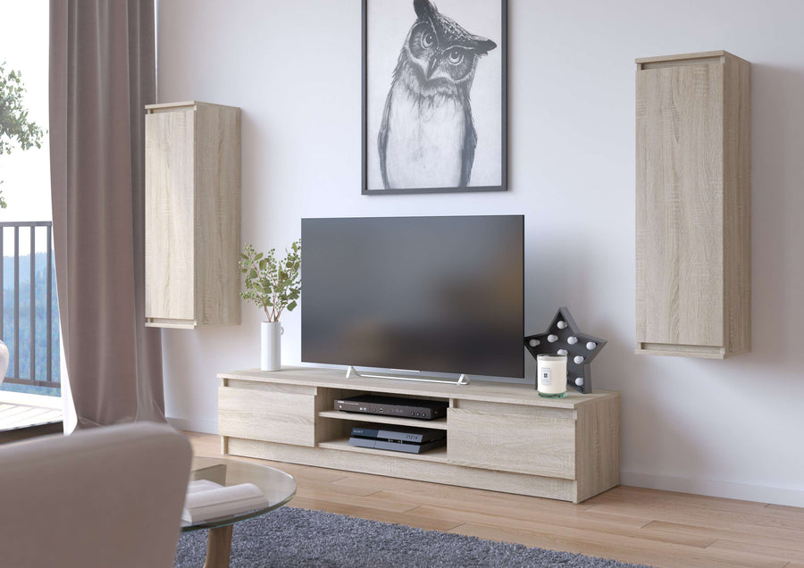 Wohnwand – CLP – Modernes Möbelset mit TV-Board und Hängeschränken, 3 Teile