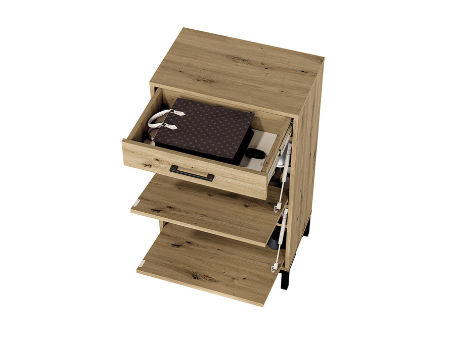 Schuhschrank – NEVIO 02 – Moderner Schuhkommode mit Vollauszug und Holzoptik