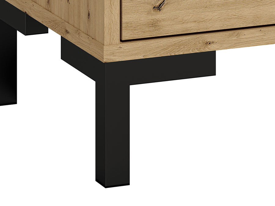 Schuhschrank – NEVIO 05 – Breite Schuhkommode mit Holzoptik