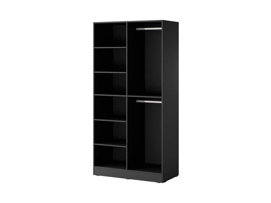 Kleiderschrank Set – 2 Teile – Nordic – Moderner Drehtürenschrank mit flexiblem Stauraum und höhenverstellbaren Einlegeböden