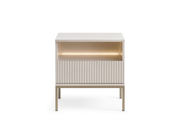 Nachttisch – SENTO – S54 mit LED-Beleuchtung und Push-to-open