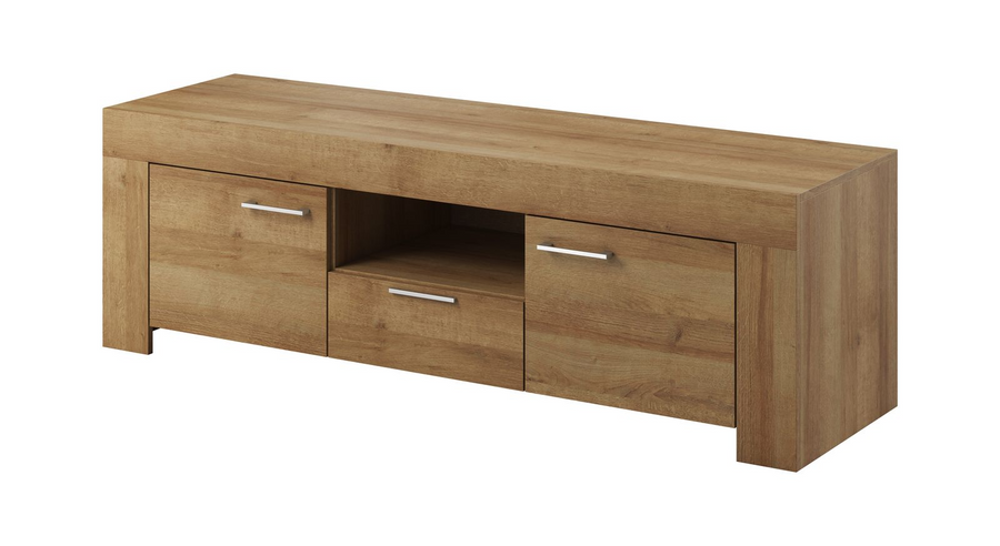 Wohnzimmer-Set – SKY – 2-teilig Sonoma Eiche, TV-Unterschrank und Wandregal