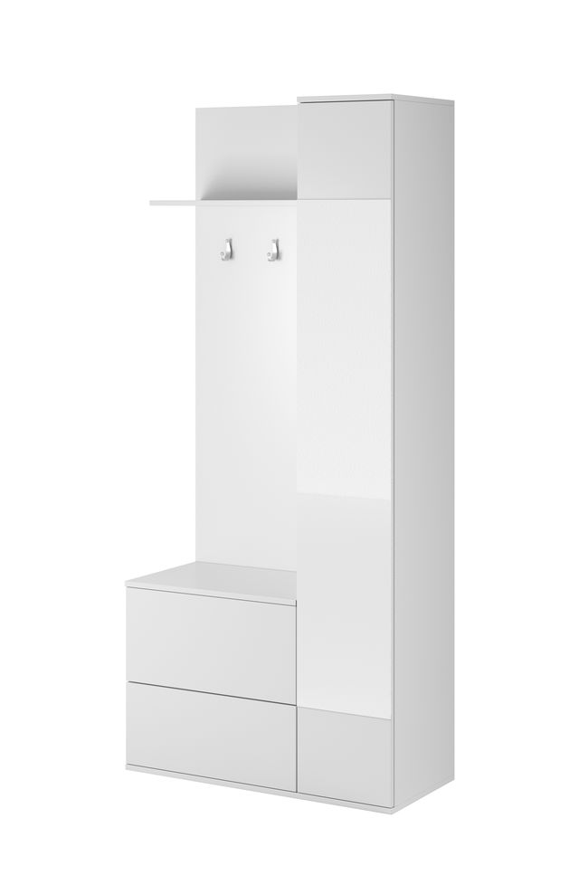 Garderobe – GREEN – Flurgarderobe mit Drehtür und Haken, mehrfarbig