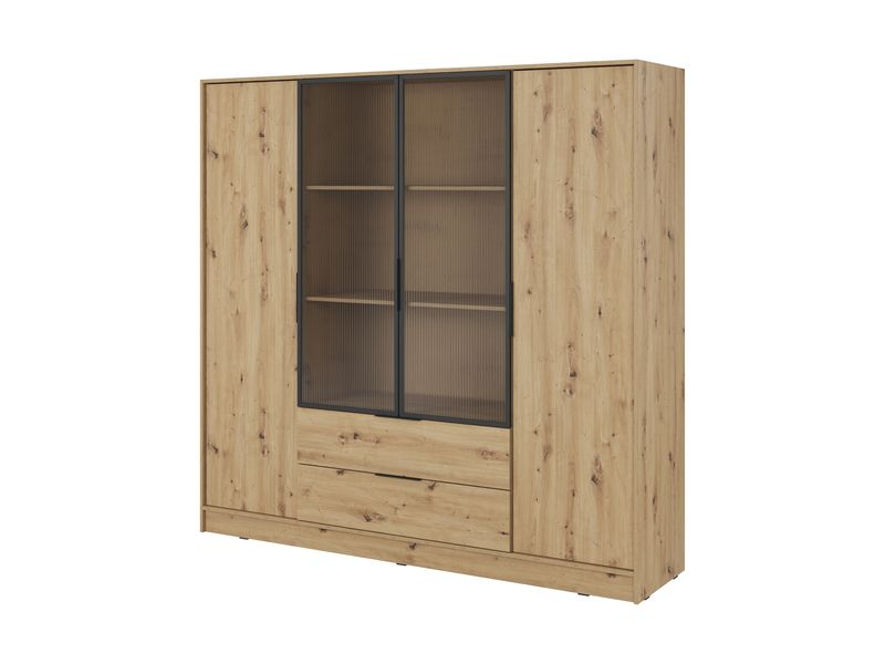 Kleiderschrank – KELLY 4D RM – Aluminiumrahmen – Glaselemente – Modernes Design für Schlafzimmer