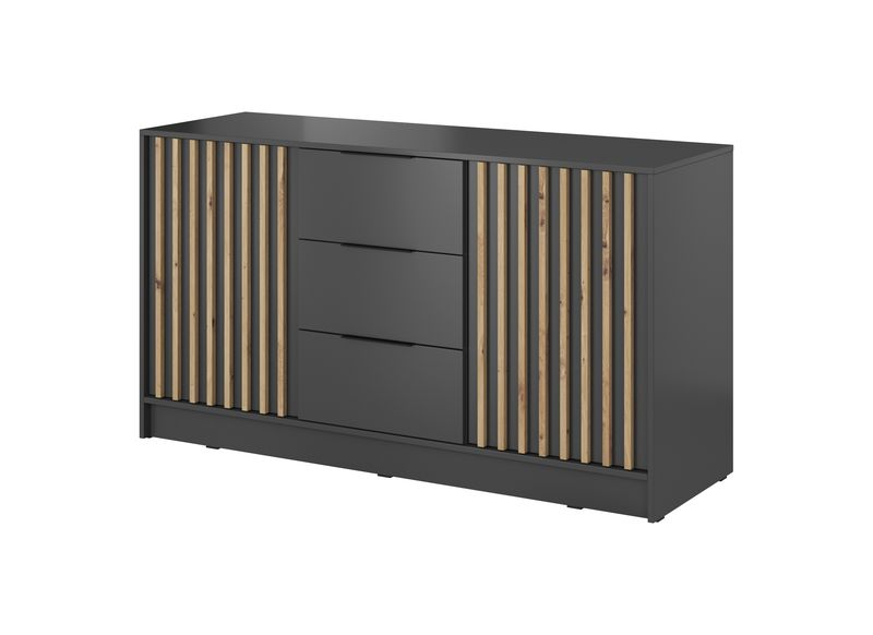 Kommode – NELLY KOM 3D – Breite Kommode mit Lamellenfront
