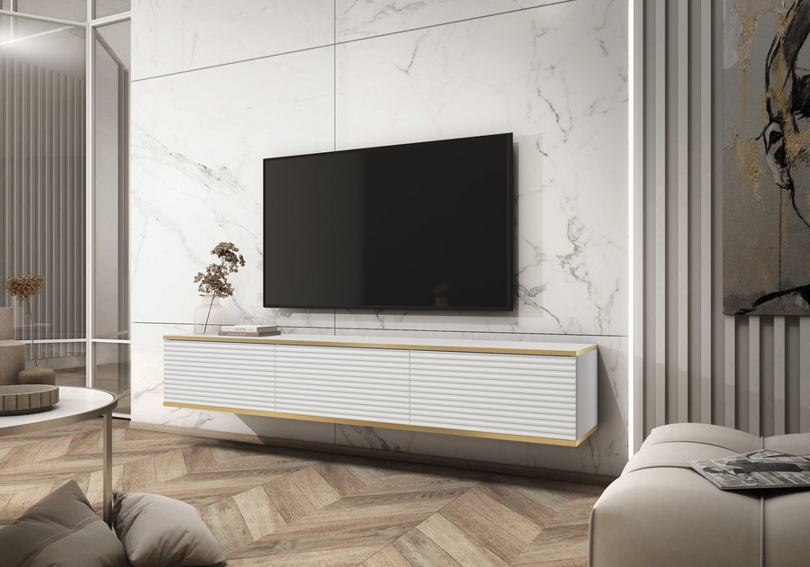 TV-Lowboard – ORO – stilvoll, mehrfarbig, einfaches Öffnen