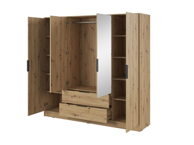 Kleiderschrank – KELLY 4D L – mit Spiegel – Eleganter Stauraum fürs Schlafzimmer
