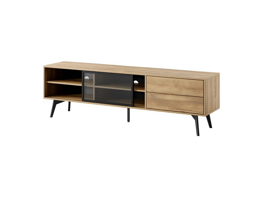 TV-Lowboard – SLIDE – RTV-180 Artisan Eiche, eleganter TV-Ständer im Industrial-Stil