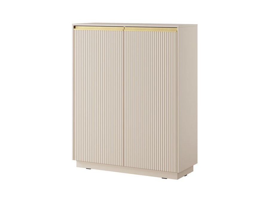 Kommode – ROYAL – KW-104 Highboard mit gerillter Front & Soft-Close