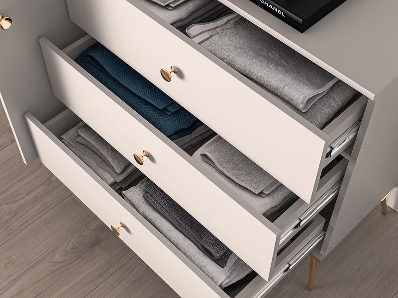 Kommode – SELGIN 03 – Edles Kaschmir trifft elegantes Gold