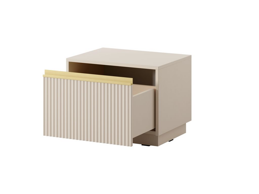 Nachttisch – ROYAL – S-54 mit gerillter Front & Soft-Close-Funktion