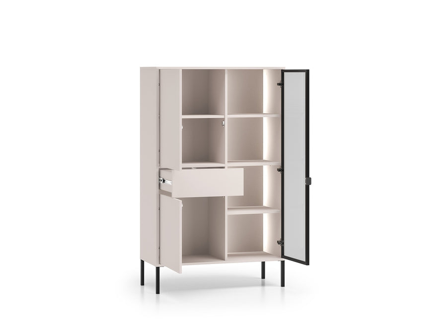 Vitrine – BARNEE 01 – Moderne Präsentation mit funktionalem Stauraum