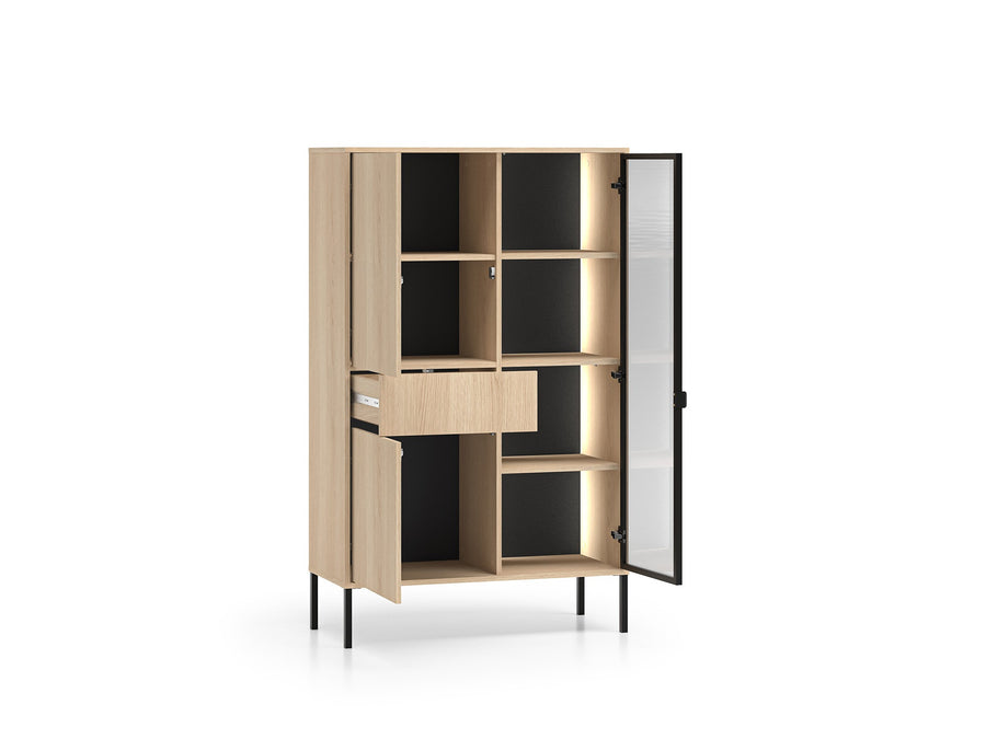 Vitrine – BARNEE 01 – Moderne Präsentation mit funktionalem Stauraum