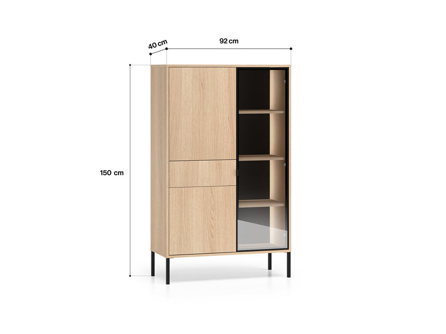 Vitrine – BARNEE 01 – Moderne Präsentation mit funktionalem Stauraum