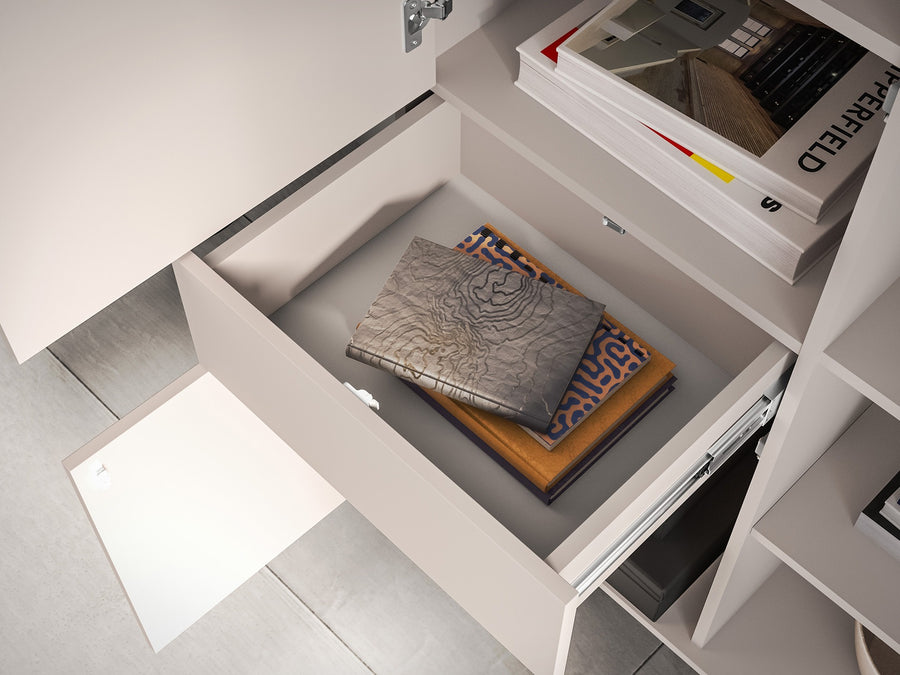 Vitrine – BARNEE 01 – Moderne Präsentation mit funktionalem Stauraum