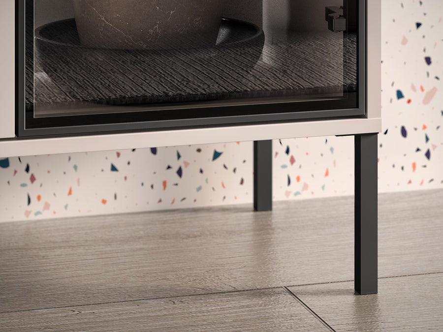 Vitrine – BARNEE 01 – Moderne Präsentation mit funktionalem Stauraum