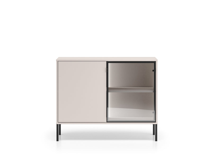 Kommode – BARNEE 03 – Stilvoller Stauraum mit Vitrinenelement