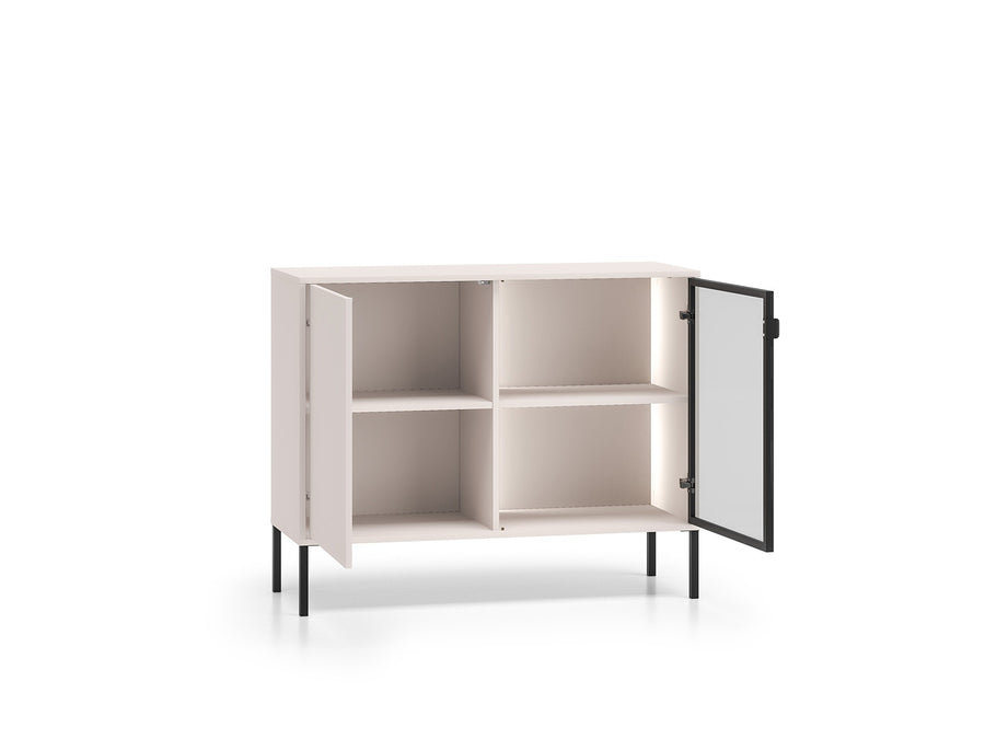 Kommode – BARNEE 03 – Stilvoller Stauraum mit Vitrinenelement