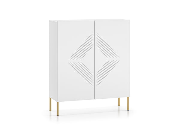 Kommode – CLEARING 01 – Elegante Highboard-Kommode mit geometrischer Fräsung