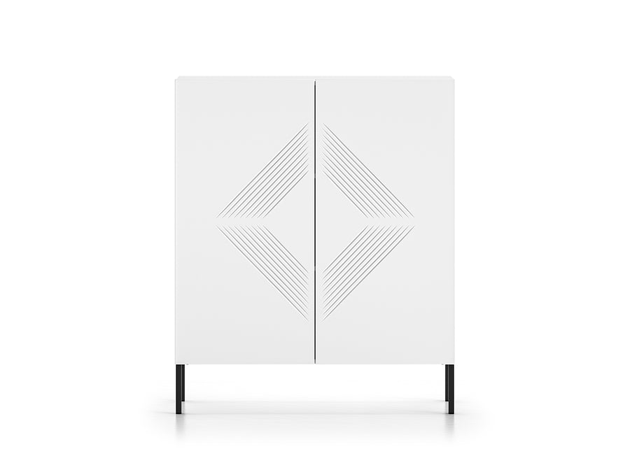 Kommode – CLEARING 01 – Elegante Highboard-Kommode mit geometrischer Fräsung