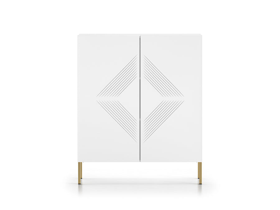 Kommode – CLEARING 01 – Elegante Highboard-Kommode mit geometrischer Fräsung