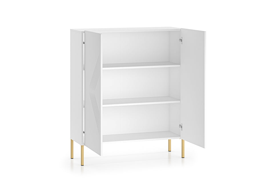 Kommode – CLEARING 01 – Elegante Highboard-Kommode mit geometrischer Fräsung