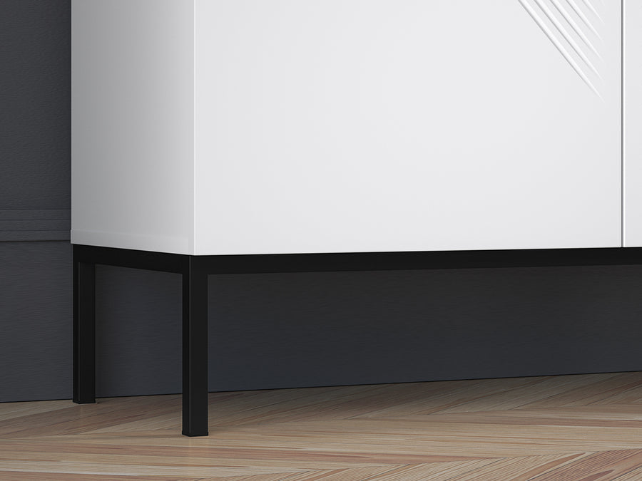 Kommode – CLEARING 01 – Elegante Highboard-Kommode mit geometrischer Fräsung