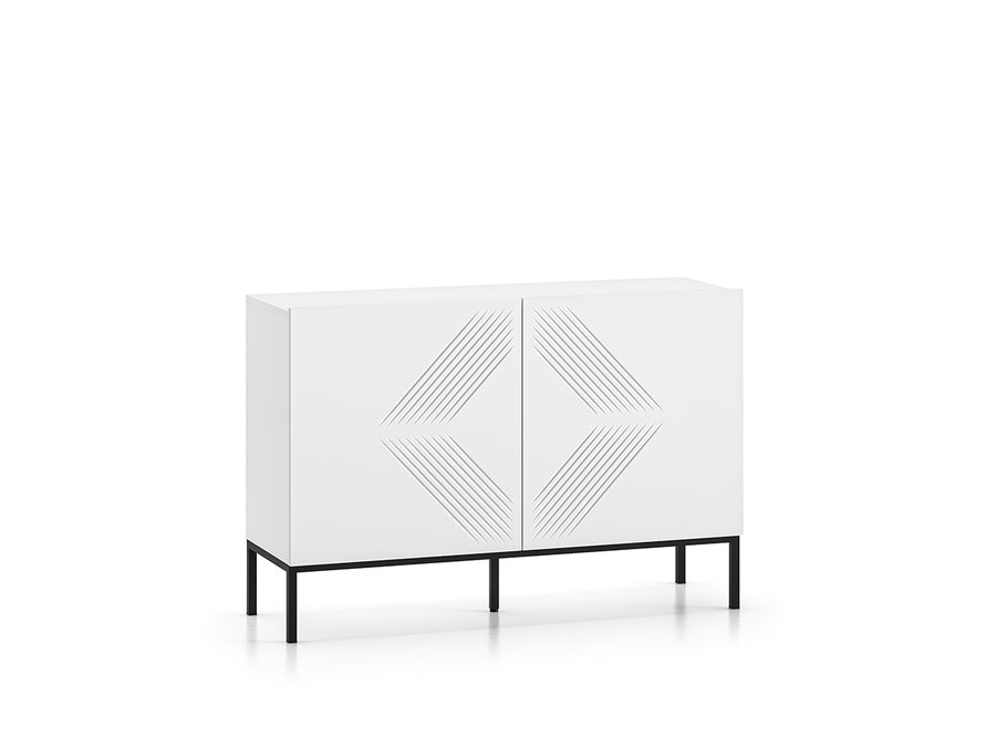 Kommode – CLEARING 03 – Moderne Midboard-Kommode mit geometrischer Fräsung